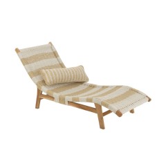 LOUNGER STRIPS WOVEN PLASTIK NATURAL TEAK 170 